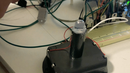 I tested the humidity sensor with new wire connections to make sure it works well.